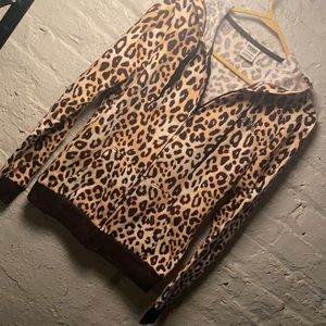 Pink cheetah print sweater
